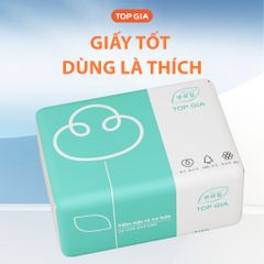 [Sỉ] Thùng 30 gói giấy ăn TopGia gấu trúc rút 3 màu cao cấp 4 lớp dày dặn, mềm mịn