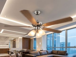 {Order giao 30/3} Quạt trần đèn 5 cánh LAVALUX, cỡ lớn 52”, 3 bóng đèn