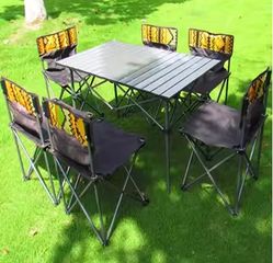 Bộ Bàn Ghế Dã Ngoại Camping Gấp Gọn 6 Ghế ( hàng Amazon Mỹ )