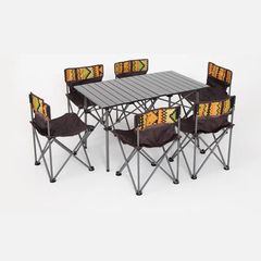 Bộ Bàn Ghế Dã Ngoại Camping Gấp Gọn 6 Ghế ( hàng Amazon Mỹ )