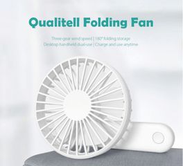 Quạt Cầm Tay XIAOMI Qualitell ZS6003, tích điện, có thể gập gọn, 3 chế độ gió