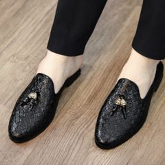 ( Mã D2 ) Giầy da hở gót trẻ trung da mềm thoáng khí, giày sục mùa hè giá rẻ đế cao 3cm chống trơn trượt  640911