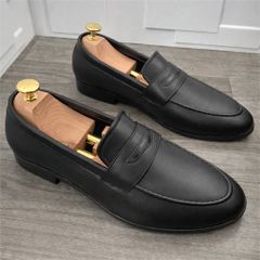 ( Mã D15 ) Giày lười công sở da mềm kiểu dáng lịch lãm, giày nam phong cách hàn quốc đế đúc nguyên khối êm ái có khâu 640924