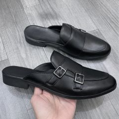 ( Mã D36 ) Giày sục nam MonkStrap da PU cao cấp, giầy sục da mùa hè thoáng khí trẻ trung gắn 4 khóa trang trí đế có khâu 640927