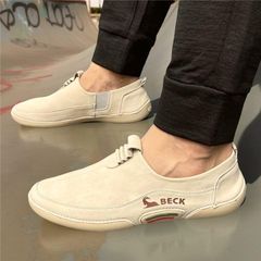 ( Mã D61 ) Giày slip-on thiết kế trẻ trung, Giày nam da Simili đế cao su non có khâu chỉ đủ size từ 38 đến 43