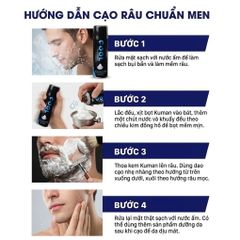 Bọt Cạo Râu Kuman Hương Bạc Hà - Chai 230g cực kì Tiết Kiệm