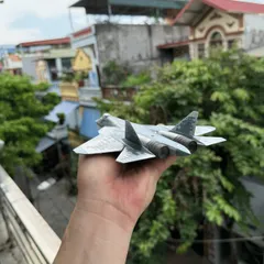 Mô Hình Máy Bay Quân Sự SU-57 Kim Loại 1/72 Decor Trưng Bày