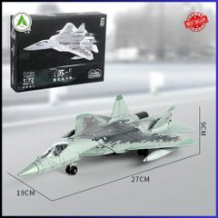 Đồ Chơi Mô Hình Máy Bay Chiến Đấu SU-57 Lắp Ráp Decor Trưng Bày