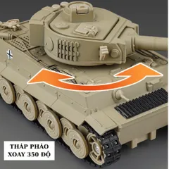 (SỈ/LẺ) Mô Hình Xe Tăng Chiến Đấu Kim Loại TIGER MÀU VÀNG TL 1/32 Decor Trang Trí