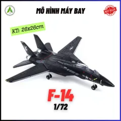 Đồ Chơi Mô Hình Máy Bay Chiến Đấu F-14 TOMCAT 1/72 Màu Đen Lắp Ráp Decor Trưng Bày