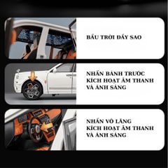 Mô Hình Oto Kim Loại Rôn Roi RR Cullilan 1/20 Chất Lượng Cao Decor Trưng Bày - Model Rôn Roi RR Cullilan