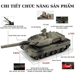 (SỈ/LẺ) Mô Hình Xe Tăng Chiến Đấu Kim Loại LEOPARD TL 1/36 Decor Trang Trí