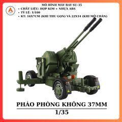 Mô Hình Pháo Phòng Không 37mm Kim Loại TL 1/35 Chất Lượng Cao Decor Trưng Bày