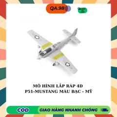 Mô hình Máy Bay Chiến Đấu 4D (ĐỘ KHÓ CAO) Máy Bay Thế Chiến 2 Lắp Ráp Decor Trưng Bày