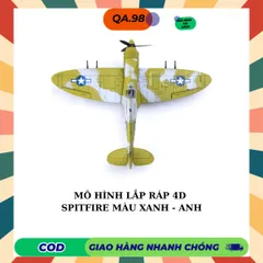 Mô hình Máy Bay Chiến Đấu 4D (ĐỘ KHÓ CAO) Máy Bay Thế Chiến 2 Lắp Ráp Decor Trưng Bày