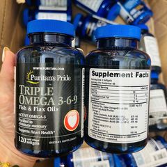 Dầu cá Puritan's Pride Triple Omega 3-6-9 USA 120 viên