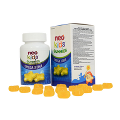Viên nhai Neo Kids Gummies Omega3 DHA - Kẹo dinh dưỡng hỗ trợ trí tuệ cho trẻ từ 3 tuổi