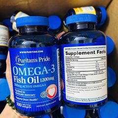 Dầu cá Puritan's Pride Omega-3 Fish Oil 1200mg USA 100 viên