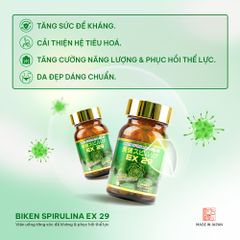 Biken Spirulina EX 29 - Viên uống tăng sức đề kháng và phục hồi thể lực