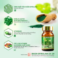 Biken Spirulina EX 29 - Viên uống tăng sức đề kháng và phục hồi thể lực