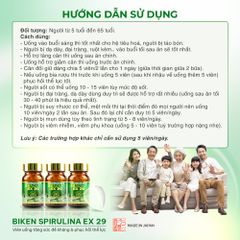 Biken Spirulina EX 29 - Viên uống tăng sức đề kháng và phục hồi thể lực