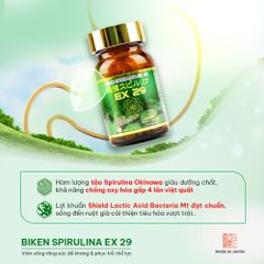 Biken Spirulina EX 29 - Viên uống tăng sức đề kháng và phục hồi thể lực