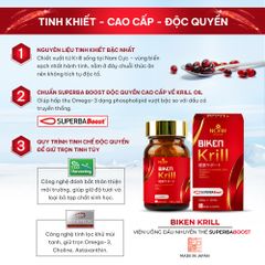 BIKEN KRILL - Viên uống dầu nhuyễn thể Superba Boost