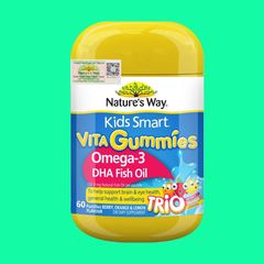 Kẹo Dẻo Nature's Way Kids Smart Vita Gummies Omega-3 DHA Fish Oil Hỗ Trợ Sức Khoẻ Não Và Mắt Cho Bé (Hộp 60v)