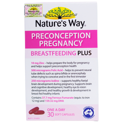 Nature's Way PreConception Pregnancy Breastfeeding Plus - Bổ sung DHA, EPA, vitamin và khoáng chất trước trong và sau thai kỳ