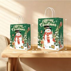 Túi Giấy Có Quai Đựng Đồ Tiện Lợi Thân Thiện Môi Trường Túi Quà Tặng Giáng Sinh Noel 21x11x25cm