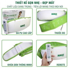 Máy Massage Bụng Rung Nóng Nikio NK-168 - Giảm Mỡ Bụng Hiệu Quả, Thiết Kế Hiện Đại, Massage 2in1 Nhiệt và Rung, Dùng Được Tại Nhà