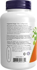 Viên Uống NOW FOODS Extra Strength Milk Thistle Extract 450mg Silymarin (360mg) - Hỗ Trợ Giải Độc Gan, Tăng Cường Chức Năng Gan, 120 Viên