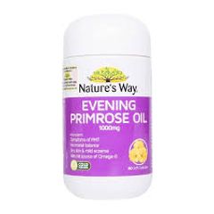  Viên Uống Nature's Way Evening Primrose Oil 1000mg Bổ Sung Tinh Dầu Hoa Anh Thảo - Hộp 60 Viên