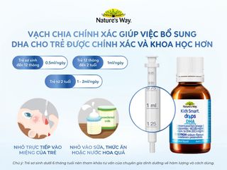 Nature's Way Kids Smart Drops DHA - Bổ sung DHA, EPA tốt cho não bộ, mắt và hệ thần kinh (Lọ 20ml)