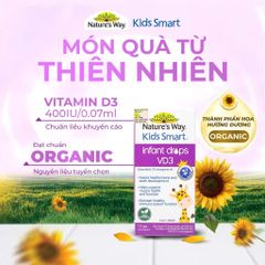 Nature's Way Kids Smart Infant Drops VD3 bổ sung Vitamin D3 cho trẻ (Hộp 13ml)