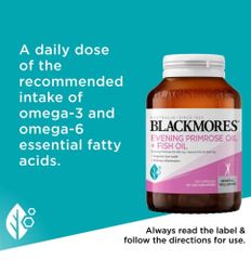 [modoria.] Tinh dầu hoa anh thảo kết hợp với dầu cá Blackmores Evening Primrose oil + Fish oil 100 viên Úc