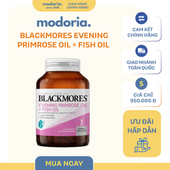 [modoria.] Tinh dầu hoa anh thảo kết hợp với dầu cá Blackmores Evening Primrose oil + Fish oil 100 viên Úc