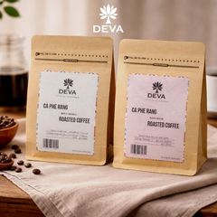 Combo Robusta & Arabica - Cà phê rang mộc nguyên hạt DEVA 250GR