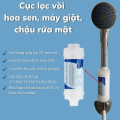 Lọc vòi hoa sen, máy giặt nhỏ gọn dễ dàng thay thế