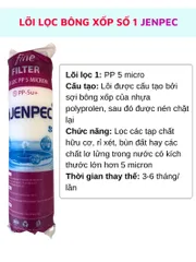 Lõi lọc nước 1234 Jenpec màng Ro Dow lắp cho máy lọc nước Jenpec cam kết hàng chính hãng sản phẩm giống hình