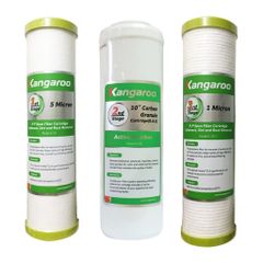 Bộ 03 lõi lọc nước 123 Kangaroo dùng cho mọi máy lọc nước RO - Cam kết lõi lọc Kangaroo chính hãng
