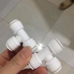 Bộ 3 cái cút nối nhanh hai đầu và 1 tê dây phi 6 máy lọc nước