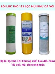 Bộ lõi lọc nước 123 khử mùi màu tạp chất đá vôi cho máy lọc nước RO, NANO hiệu quả lọc cao