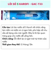 Lõi lọc nước số 12345 Karofi hàng chính hãng lắp cho máy lọc nước Karofi 5 cấp lọc và máy lọc nước