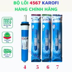 Combo lõi lọc nước số 4567 Karofi chính hãng lắp cho máy lọc nước RO Karofi cam kết sản phẩm như hình