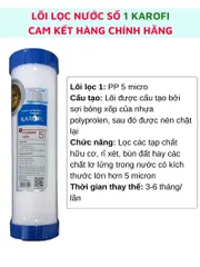 Lõi lọc nước 1234 Karofi chính hãng lắp cho máy lọc nước Karofi cam kết hàng sản phẩm giống với ảnh sai hàng đền 10TR
