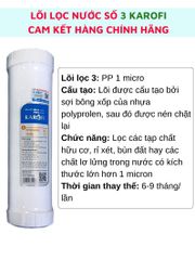 Lõi lọc nước 1234 Karofi chính hãng lắp cho máy lọc nước Karofi cam kết hàng sản phẩm giống với ảnh sai hàng đền 10TR