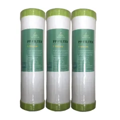 Lõi lọc nước bông xốp đầu bịt nhựa 10 inch dùng cho máy lọc nước