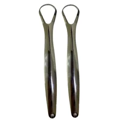 Bộ dụng cụ vệ sinh lưỡi bằng inox 304, làm sạch bề mặt lưỡi giúp hơi thở thơm mát dùng được cho trẻ nhỏ