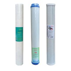 Bộ lõi lọc thô 123 nước đầu nguồn 20 inch gầy -  lõi lọc PP, lõi lọc OCB, lõi lọc CTO
